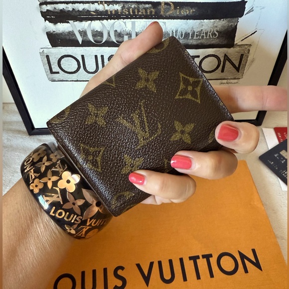 Louis Vuitton Accessories - Louis Vuitton Brown Monogram Card Case Mini Wallet